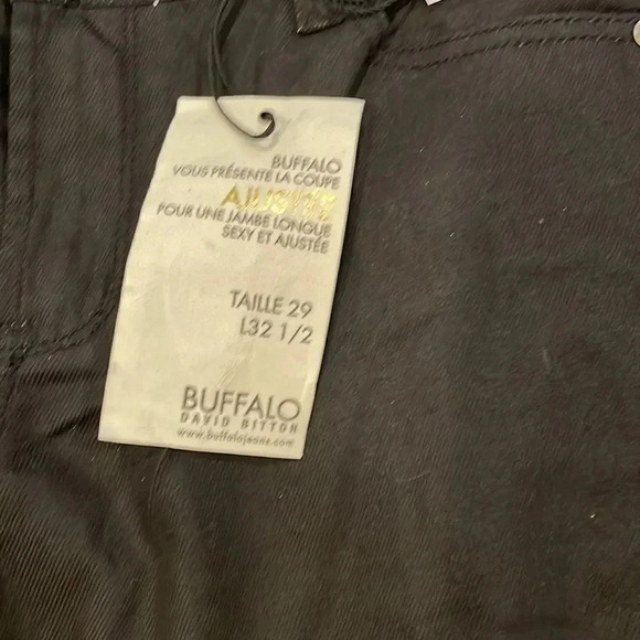 Buffalo Mid Rise Felow Stretch Skinny Black Rinse NWT Pants Luxury/Designer - Picture 6 of 8